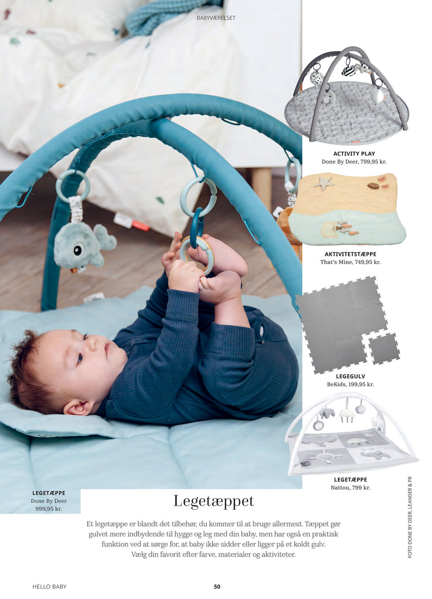 Hello Baby - BabySam Family Magazine - legetæppe Sea friends Blå